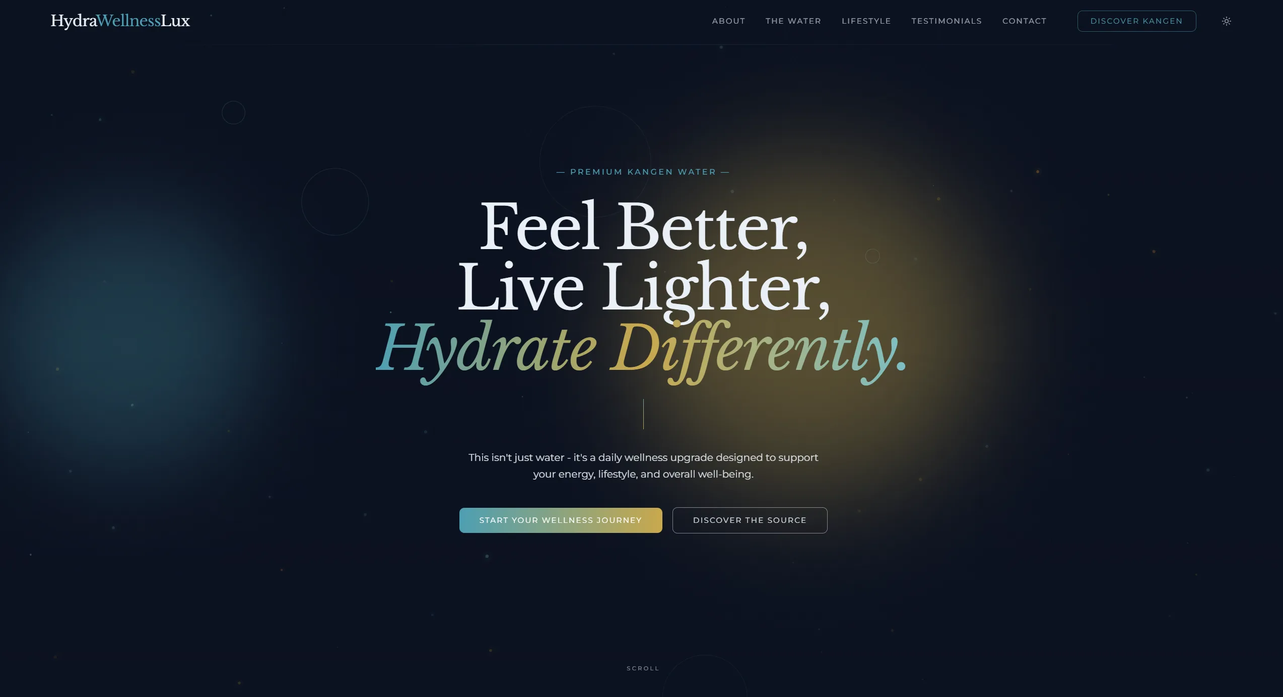 HydraWellnessLux — Premium Kangen Water — homepage